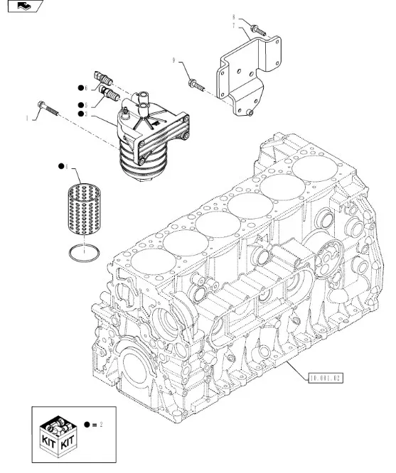 5801465187 - Фильтр топл. в сборе тонк. оч. ДВС Cursor9T T8.390/Mg., Axion9 1114г.в.