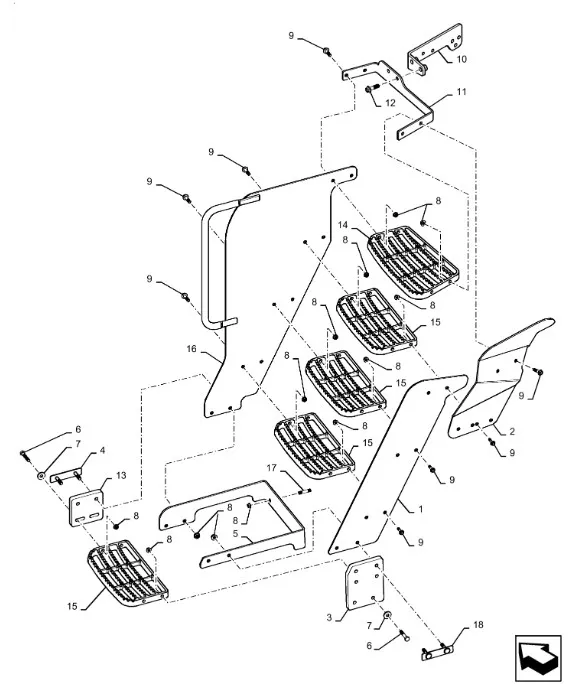 47380386 - кронштейн подножки